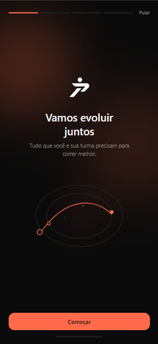 Tela de boas-vindas do Running Sheets